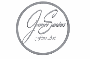 James Sanders Fine Art Logo with background transparency.