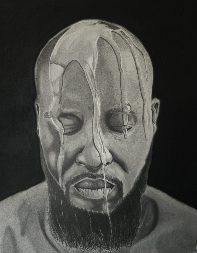 This beautiful piece of art piece shows a phase of the cleansing process of one’s Ori.