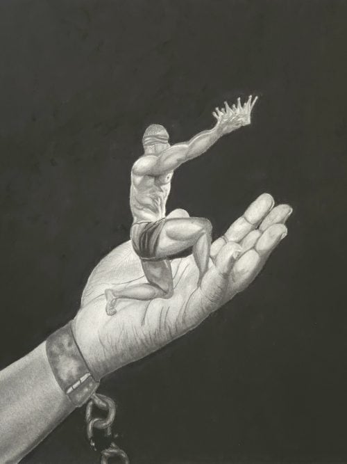 Rooted in resilience, a visual depiction of the promise that regardless of the opposition, challenges, or oppression, we must remain steadfast on our journey toward what is truly ours.